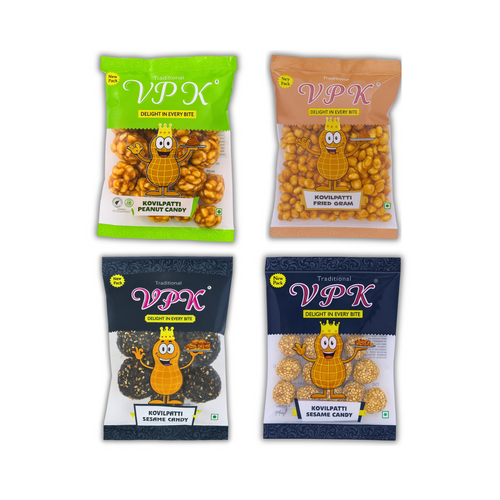 Traditional Sweet Balls Combo – Peanut, Fried Gram, Black & White Sesame Delights